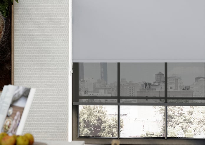 Rimini (Blackout), Grey & Optima Black - Double Roller Blind - Image 5